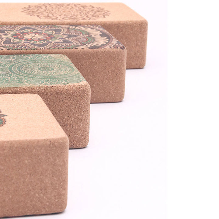 Buddha Stones Tibetan Mandala Mindful Yoga Cork Block