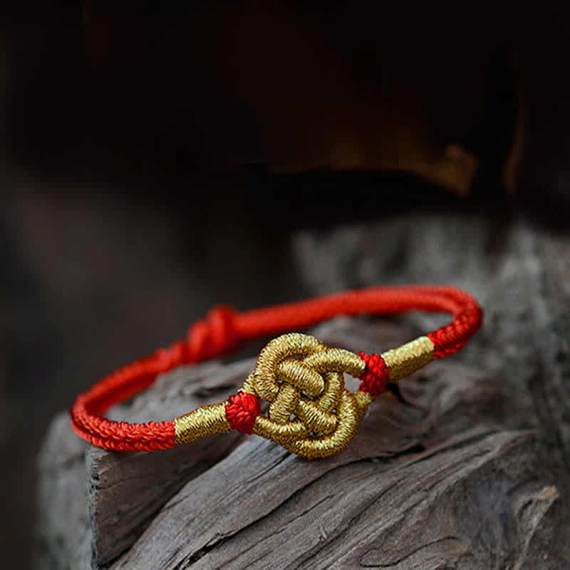 Handmade Simple Design Chinese Knotting Luck Strength Braid String Bracelet