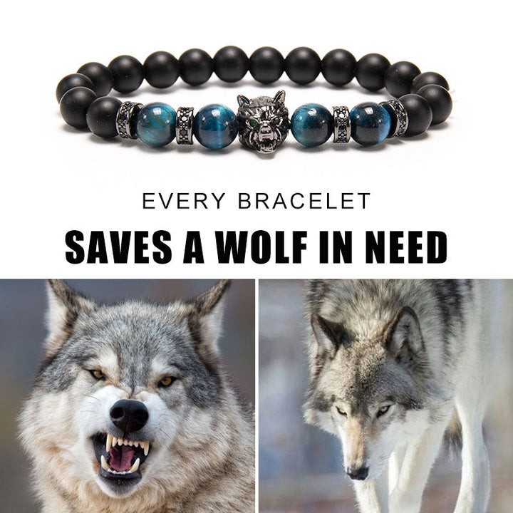 Buddha Stones “Save A Wolf” Bracelet