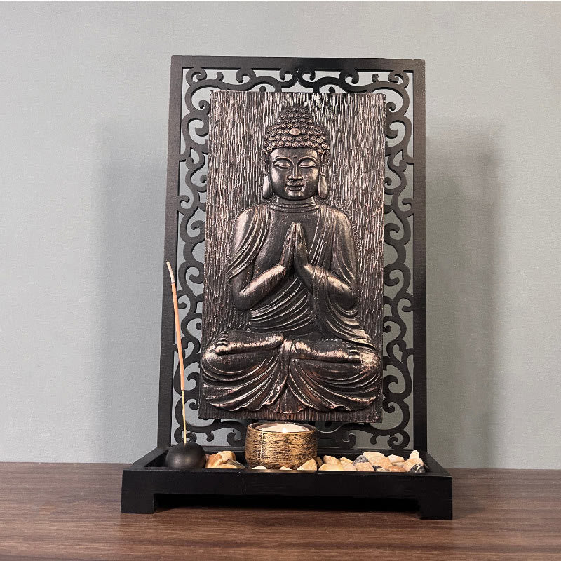 Buddha Stones Buddha Compassion Serenity Home Resin Prayer Altar Decoration