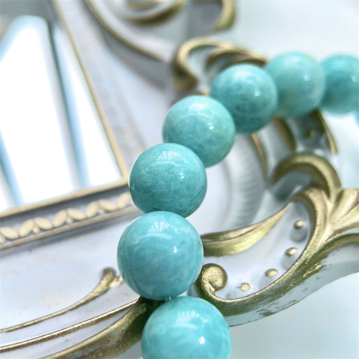 Buddha Stones Natural Amazonite Beads Healing Confidence Bracelet