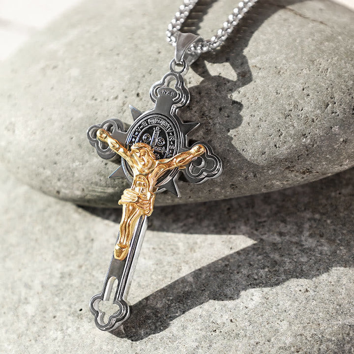 FREE Today: ST.Benedict Protection Cross Power Pendant Necklace