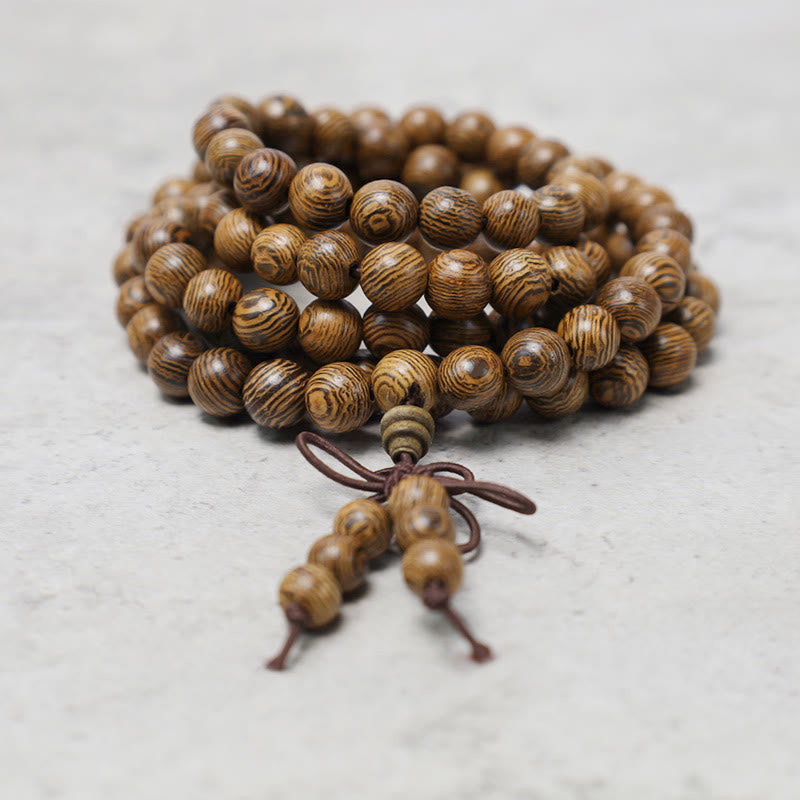 Buddha Stones 108 Mala Beads Bracelet Prayer Meditation Sandalwood Elastic