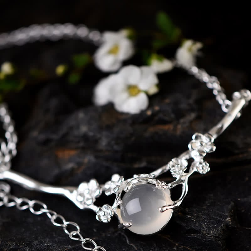 FREE Today: Absorb Negative Energy Plum Blossom Chalcedony Positive Bracelet