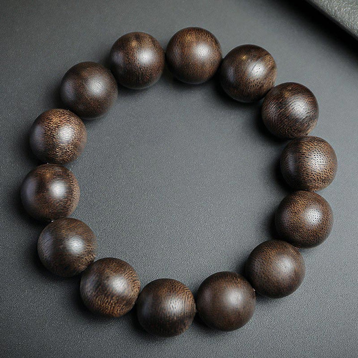 Buddha Stones 108 Mala Beads Agarwood Peace Strength Calm Bracelet