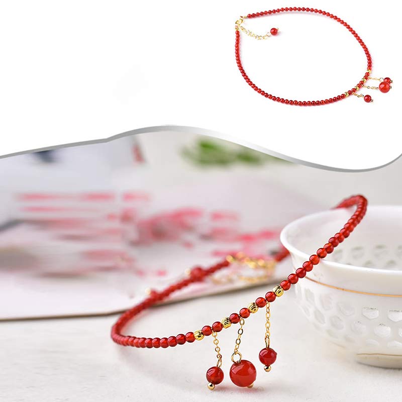 Red Agate Confidence Calm Anklet