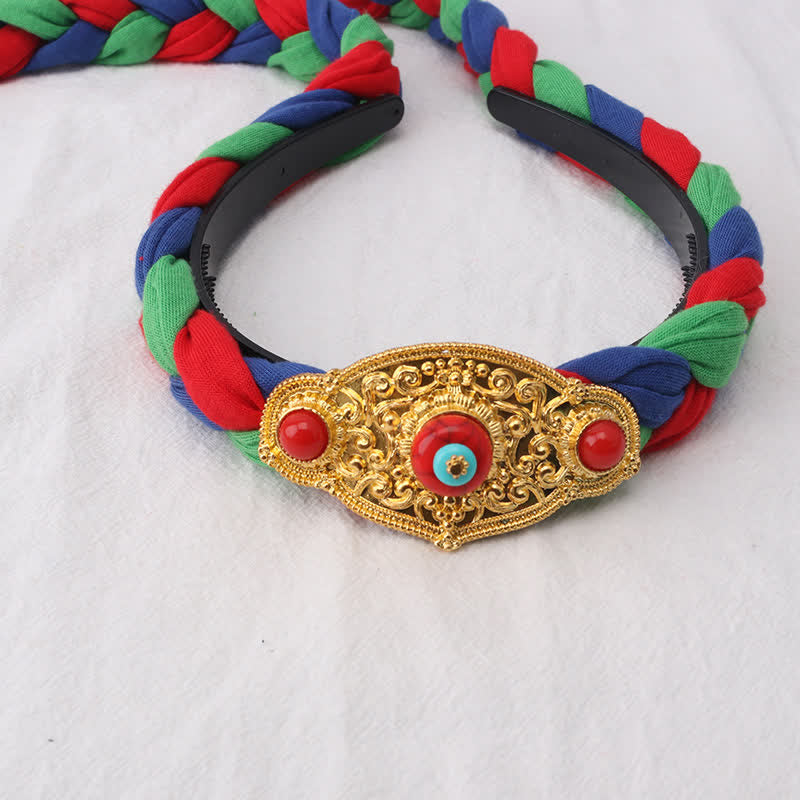 Tibetan Colorful Tassel Beads Hair Decoration Hair Accessories