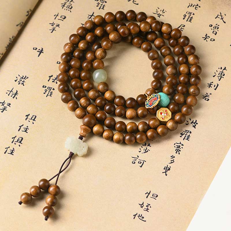 Tibetan Rosewood Protection Calm Bracelet Mala