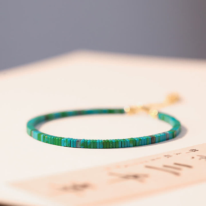 Turquoise Beaded Friendship Strength Chain Bracelet