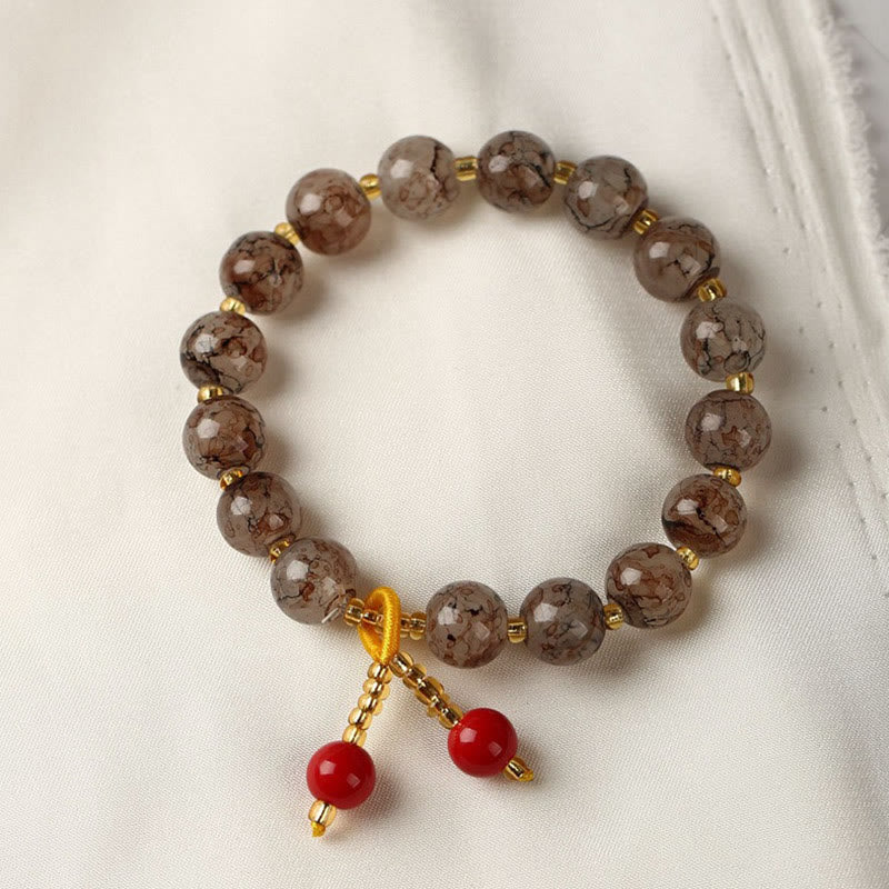 Buddha Stones Liuli Glass Bead Blessing Harmony Bracelet