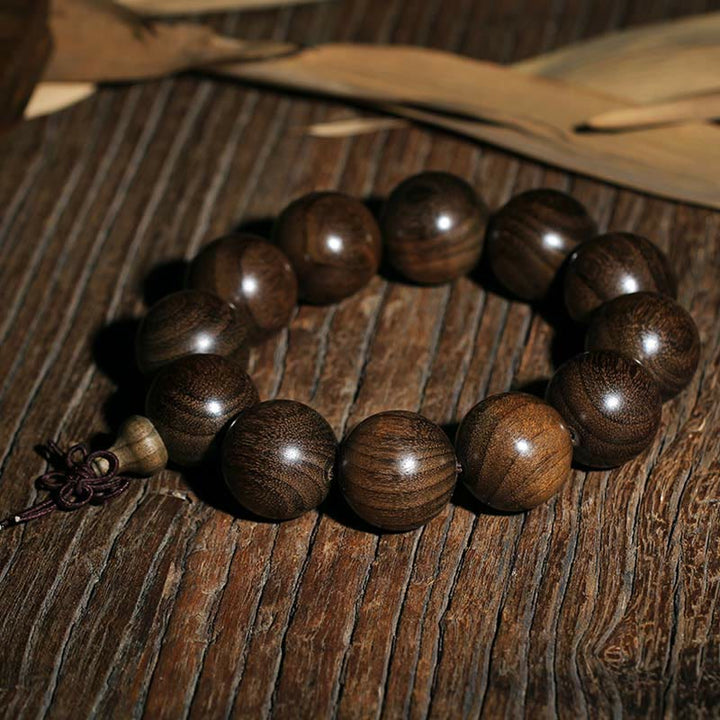 Rare Phoebe Zhennan Wood Spirituality Blessing Bracelet