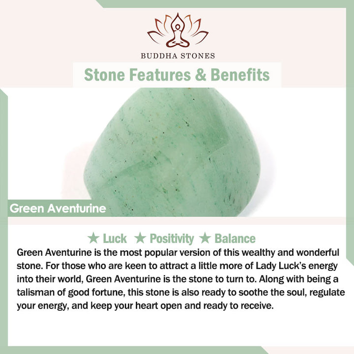 Buddha Stones Natural Green Aventurine Amethyst Rose Quartz Blessing Necklace Pendant