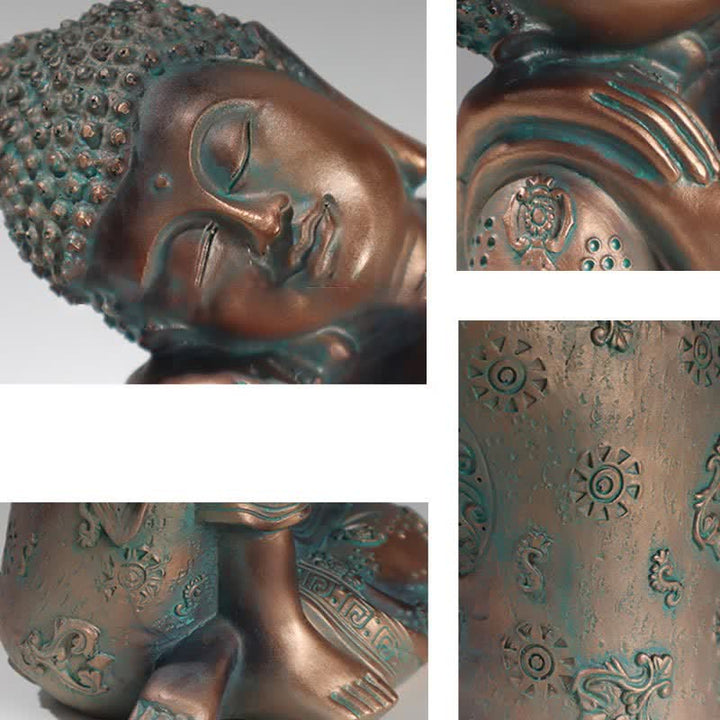 Tibetan Meditating Buddha Serenity Resin Statue Decoration