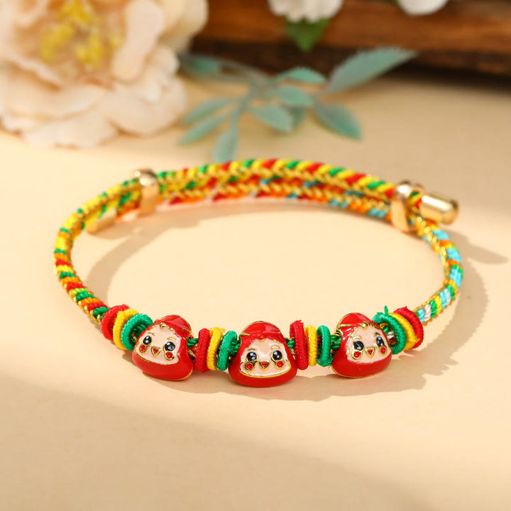 Buddha Stones Colorful Rope Zongzi Pattern Luck Handmade Child Adult Bracelet