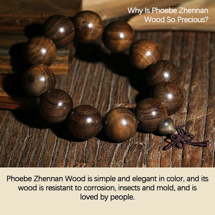 Rare Phoebe Zhennan Wood Spirituality Blessing Bracelet