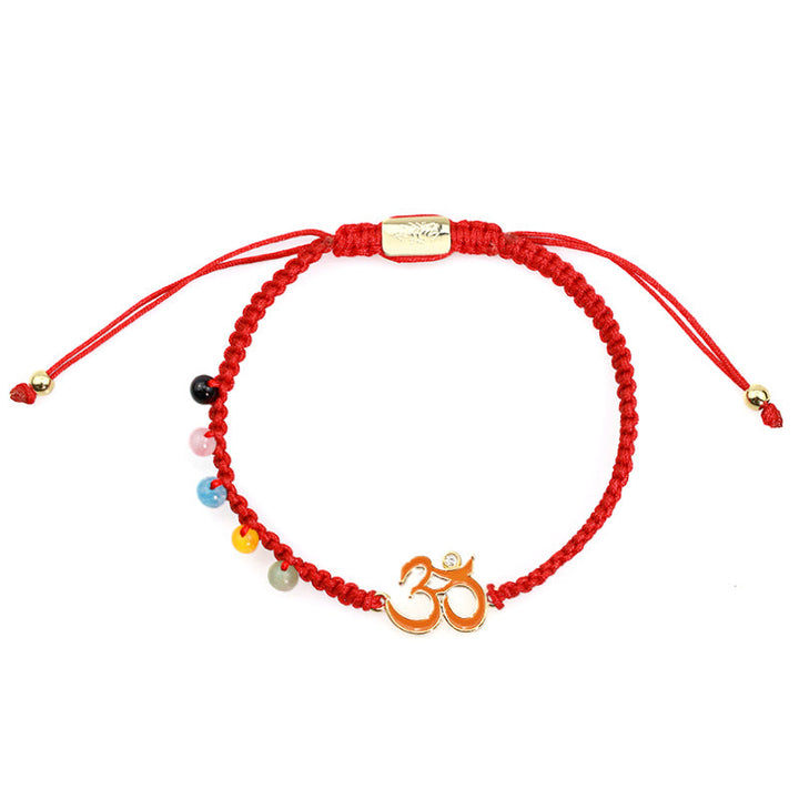 Tibetan Handmade OM Mindfulness Red String Bracelet (Extra 40% Off | USE CODE: FS40)