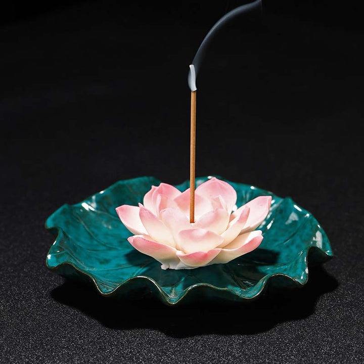 Tibetan Lotus Blessing Incense Burner Decoration