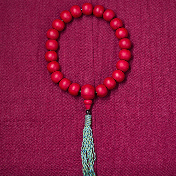 Buddha Stones Abelia Biflora Wood Warding Off Evil Spirits Wrist Mala