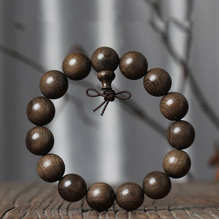 Rare Phoebe Zhennan Wood Spirituality Blessing Bracelet