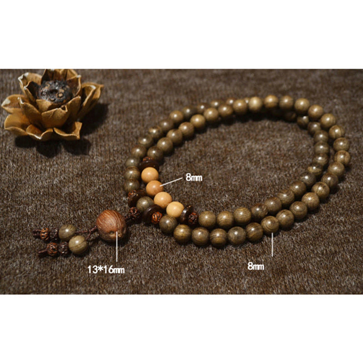 Tibetan Sandalwood Protection Charm Mala Bracelet