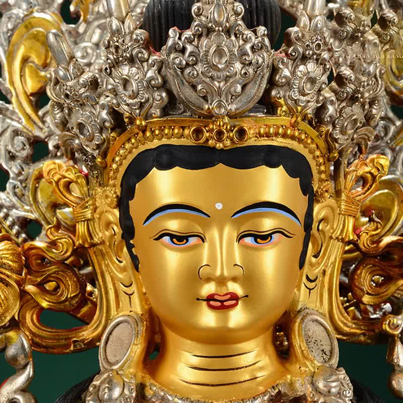 Bodhisattva Green Tara Hope Copper Statue Decoration