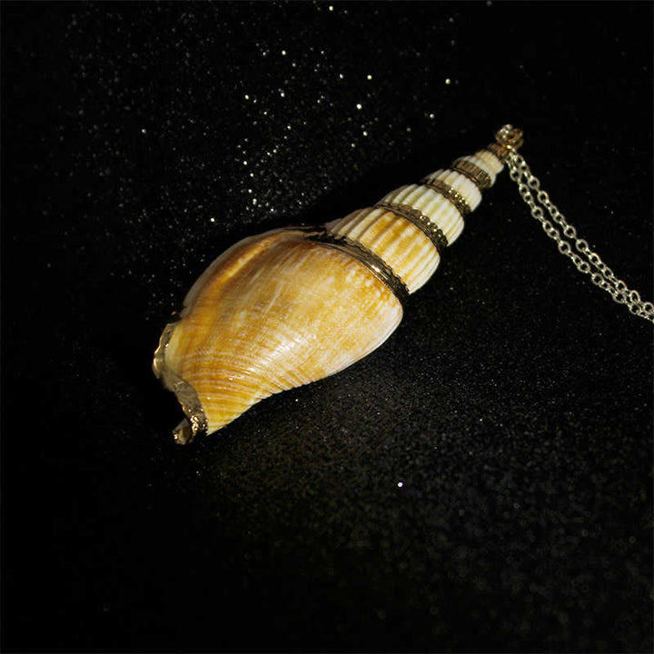 Natural Shankha Conch Shell Seashell Lucky Necklace Pendant