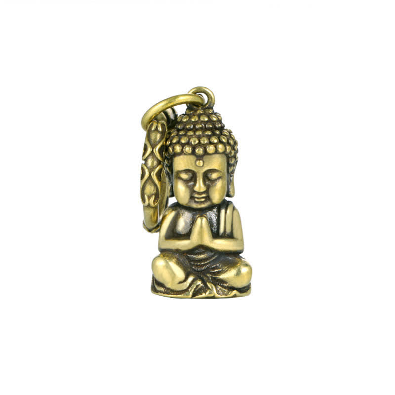 Buddha Shakyamuni Serenity Peace Copper Keychain