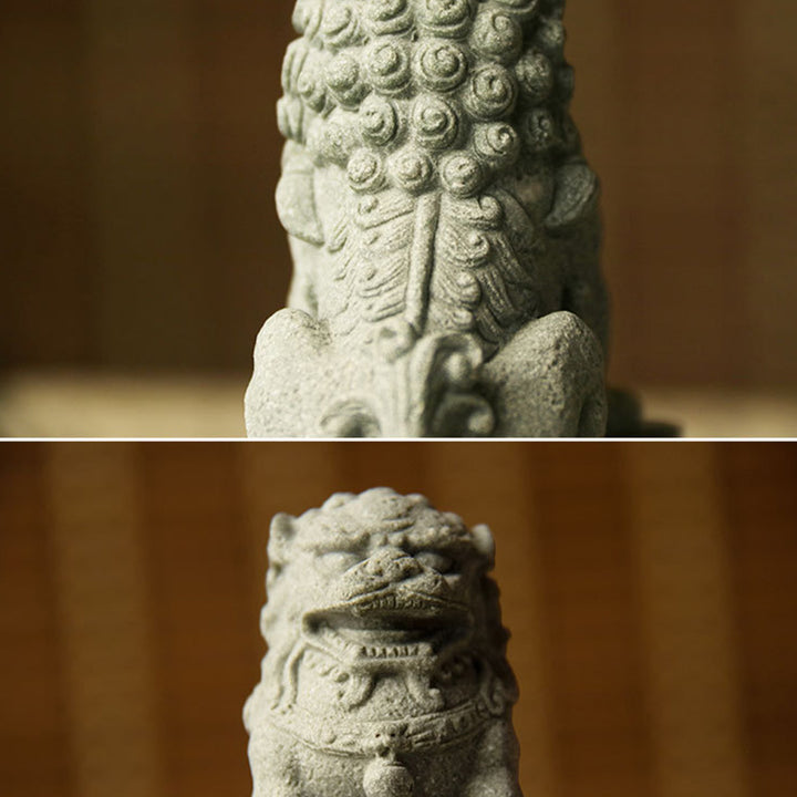 Buddha Stones Lion Fu Foo Dogs Elephant Ward Off Evil Blessing Home Decoration