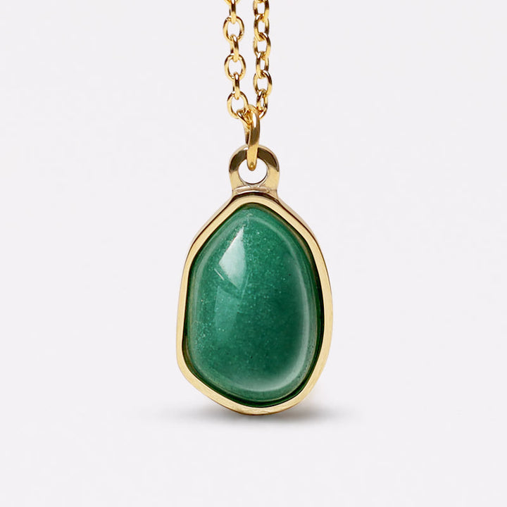 Buddha Stones Natural Green Aventurine Amethyst Rose Quartz Blessing Necklace Pendant