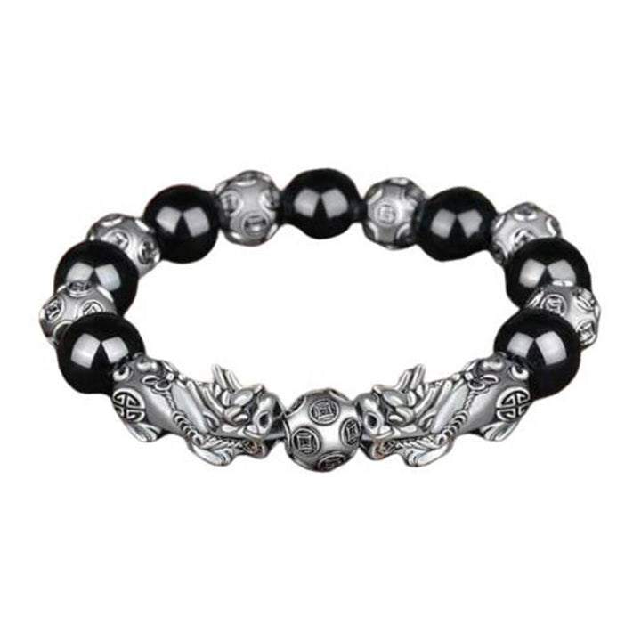 Buddha Stones Tibetan FengShui PiXiu Obsidian Bracelet