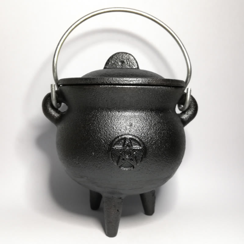 Cast Iron Cauldron Prayer Altar Burning Holder Incense Sage Smudging Rituals Use Items