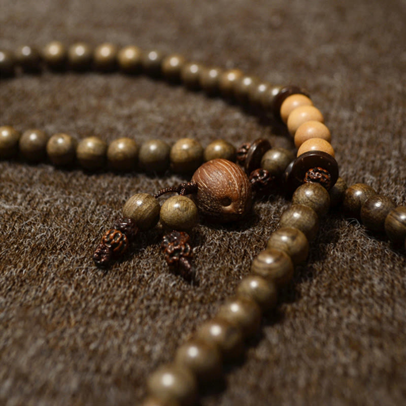 Tibetan Sandalwood Protection Charm Mala Bracelet