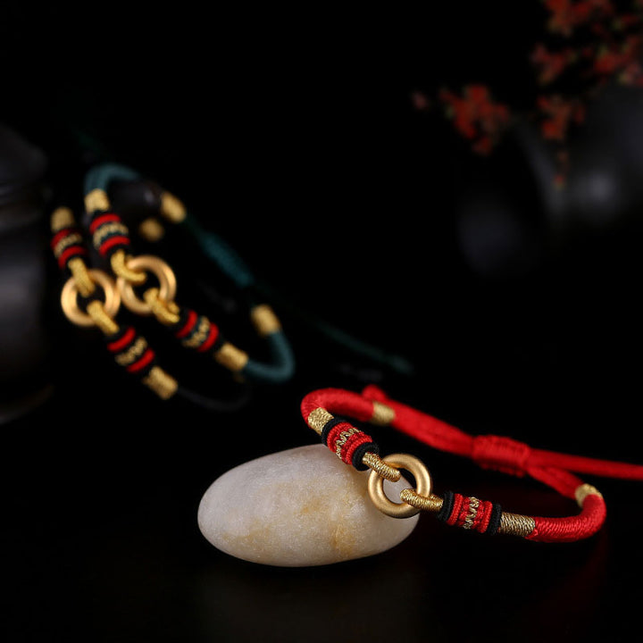 Buddha Stones FengShui Lucky Red String Couple Bracelet