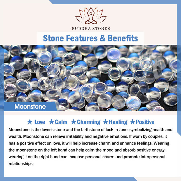 Buddha Stones Natural Strawberry Quartz Moonstone PiXiu Positive Bracelet