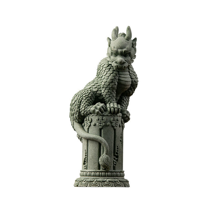 Buddha Stones Feng Shui Standing Sitting Dragon Success Luck Home Decoration