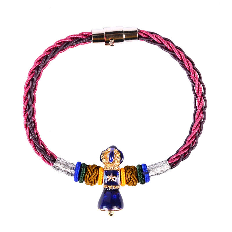 Tibetan Handmade Dorje Vajra Strength Eight Threads String Bracelet