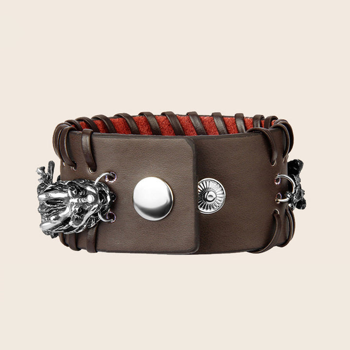 Dragon Leather Protection Weave Bracelet