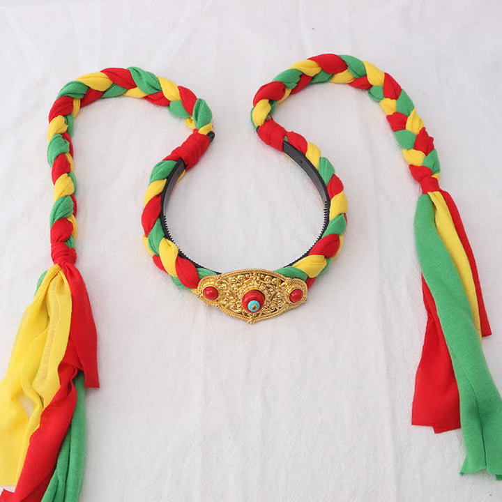 Tibetan Colorful Tassel Beads Hair Decoration Hair Accessories