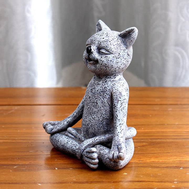 Meditating Zen Dog Cat Frog Decoration