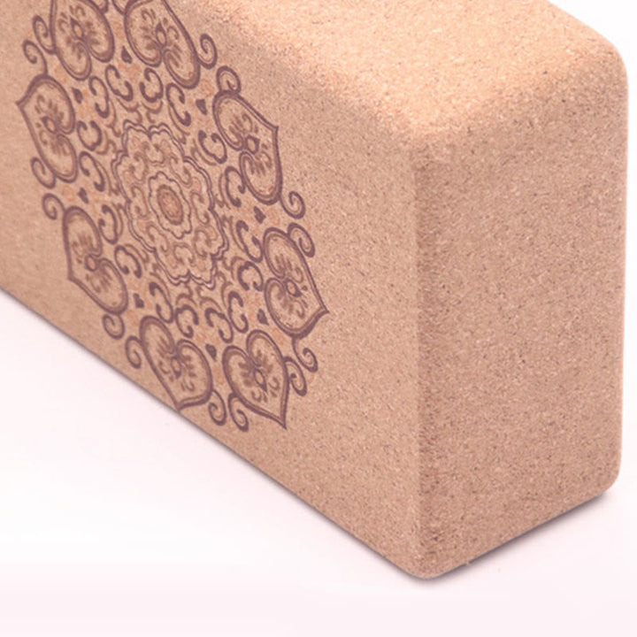 Buddha Stones Tibetan Mandala Mindful Yoga Cork Block