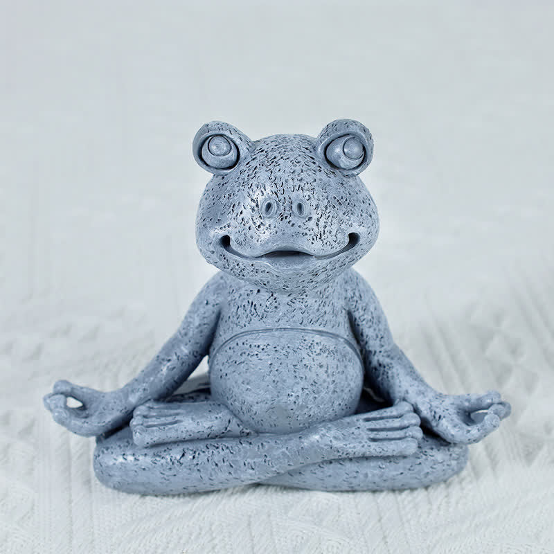 Meditating Zen Dog Cat Frog Decoration