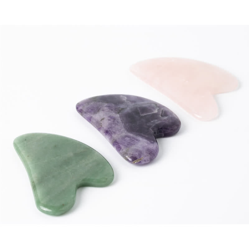 Natural Gemstone Crystal Love Heart Gua Sha Board Gua Sha Tool (Extra 30% Off | USE CODE: FS30)