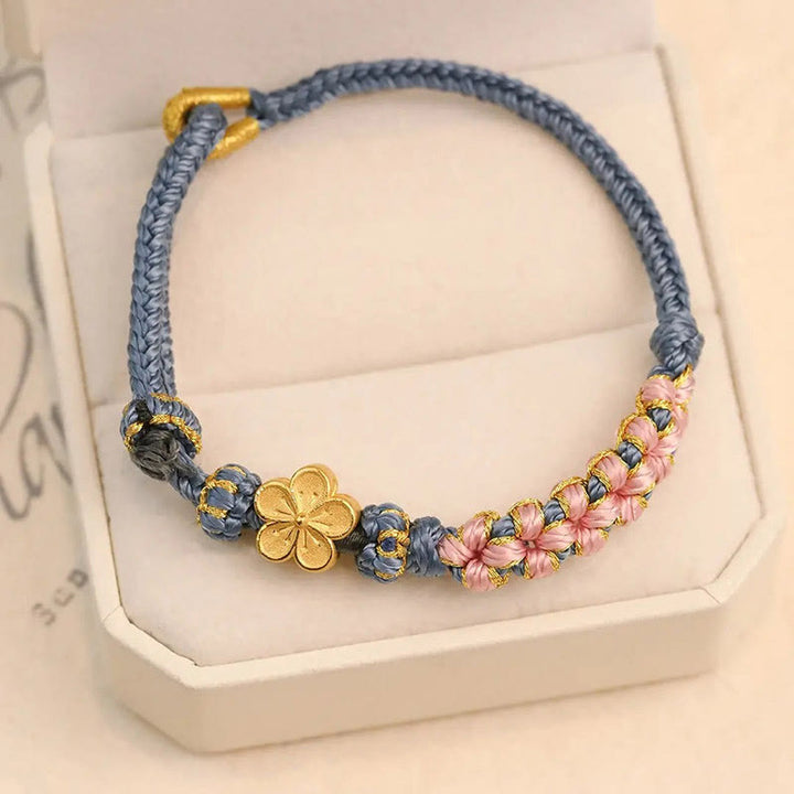 Peach Blossom Design Wealth String Bracelet