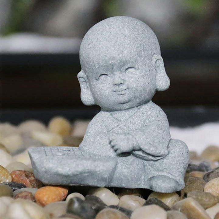 Buddha Stones Meditation Prayer Monk Buddha Statue Serenity Home Decoration