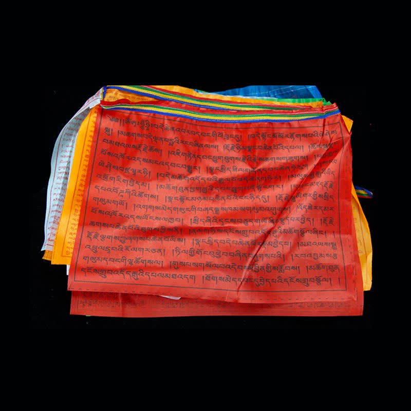 Tibetan 5 Colors Windhorse Blessing Outdoor 20 Pcs Prayer Flag