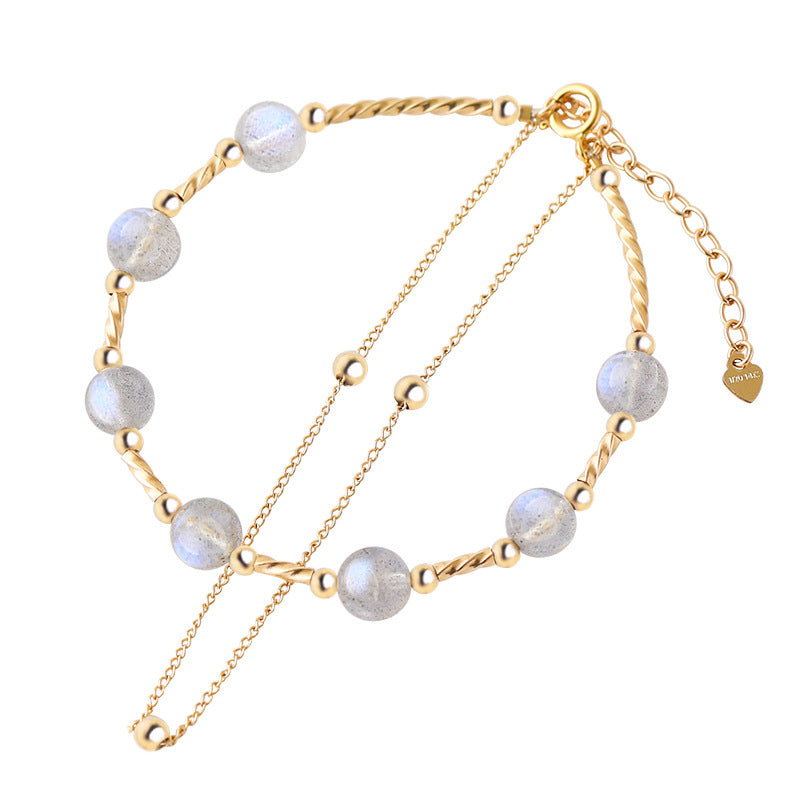 Moonstone Positive Charming Chain Bracelet