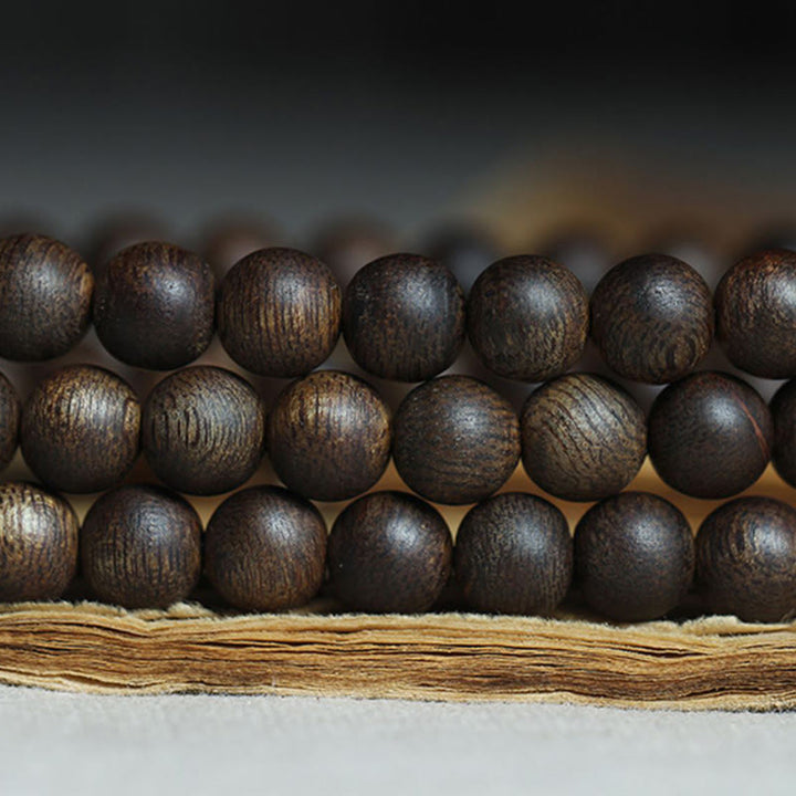 108 Mala Beads 999 Pure Gold Beads Rare Brunei Agarwood Peace Strength Bracelet