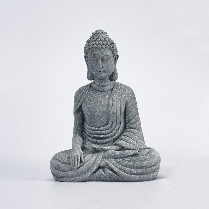 Buddha Stones Sitting Meditation Buddha Blessing Compassion Decoration