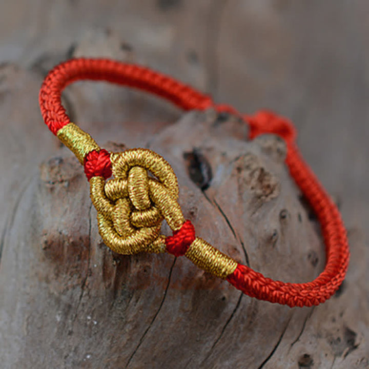 Handmade Simple Design Chinese Knotting Luck Strength Braid String Bracelet