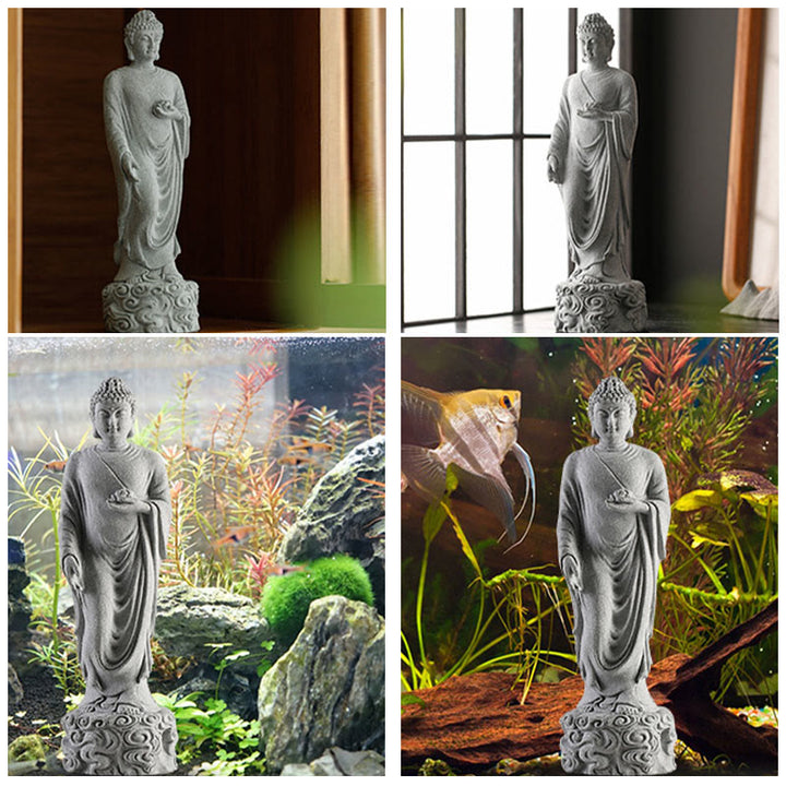 Buddha Stones Meditation Buddha Auspicious Clouds Design Serenity Home Decoration